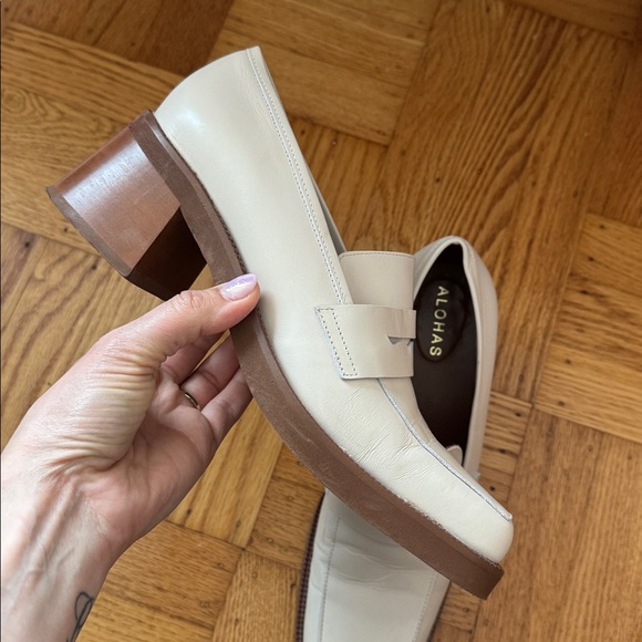 ALOHAS Roxanne Loafer Pump Heels leather 40 9 - Picture 4 of 7